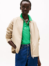 Kadın Casual Nylon Bomber Ceket