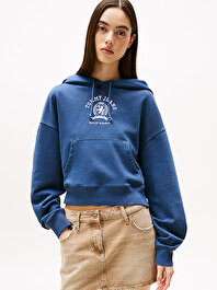 Kadın Tjw Boxy Crop Varsity Sweatshirt