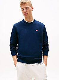 Erkek Tjm Reg Badge Crew Sweatshirt