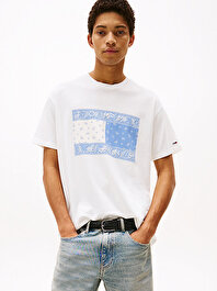 Erkek Tjm Reg Paisley Flag T-Shirt
