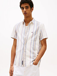 Erkek Tjm Reg Slub Stripe Gömlek