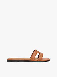 Kadın Th Logo Strap Mule Terlik