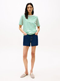 Kadın Denim Mini Flare Şort