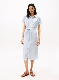 Kadın Ess Linen Midi Elbise