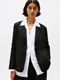 Kadın Essential Linen Regular Blazer