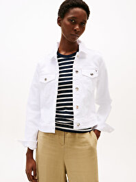 Kadın Dnm Slim Jacket White Denim Ceket