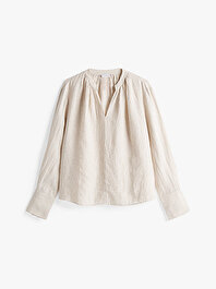 Kadın Adaptive Ess Linen V Neck Gömlek