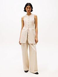 Kadın Linen Mix Rlxd Straight Pantolon