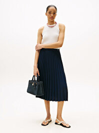 Kadın Fluid Pleated Pull Etek