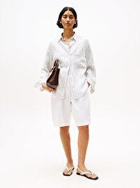 Kadın Tencel Linen Bermuda Şort