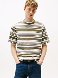 Erkek Cotton Modal Stripe T-shirt