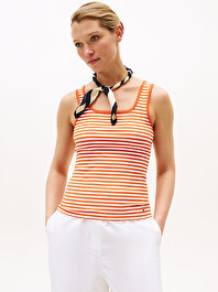 Kadın 5X2 Rib Slim Square T-shirt