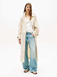 Kadın Nylon Oversized Trençkot