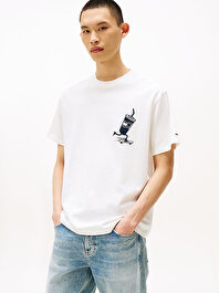 Erkek TJM Relax Skater Backprint T-shirt