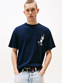 Erkek TJM Relax Skater Backprint T-shirt