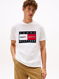 Erkek Tommy x U.S. Sail GP Team Logo Applique T-shirt