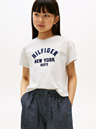 Kız Çocuk Satin Applique Hilfiger T-shirt