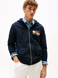 Erkek TH Colour Flag Zip Sweatshirt