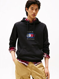 Erkek Linear Flag Graphic Sweatshirt