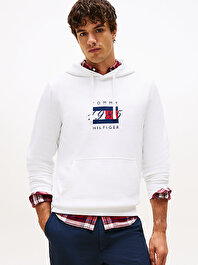 Erkek Linear Flag Graphic Sweatshirt