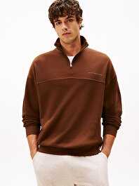 Erkek Yarım Fermuarlı Sweatshirt