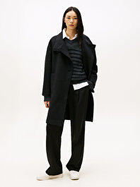 Kadın Wool Texture Regular Kaban