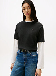 Kadın Modern Interlock Boxy T-shirt