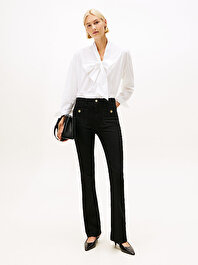 Kadın Denim Black Bootcut Jean Pantolon