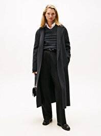 Kadın Wool Regular Belted Kaban