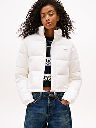 Kadın TJW Flag Back Drop Puffer Mont