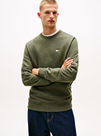 Erkek TJM Regular Badge Crew Sweatshirt