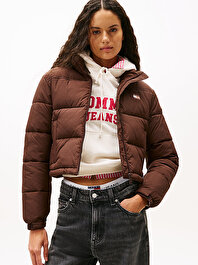 Kadın TJW Flag Back Crop Puffer Mont