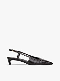 Kadın Croc Slingback Topuklu Ayakkabı