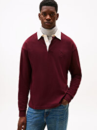 Erkek Peached Crest Solid Sweatshirt