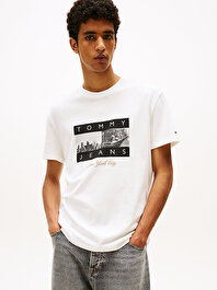 Erkek TJM Regular Photo Flag T-shirt