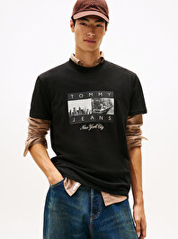 Erkek TJM Regular Photo Flag T-shirt