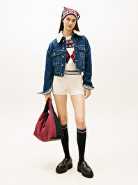 Kadın Tommy Girl Knitted Wool Şort