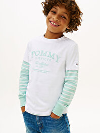 Erkek Çocuk Tommy Faded Print T-shirt
