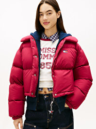 Kadın TJW Crop Badge Colar Puffer Mont