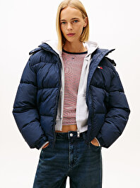 Kadın TJW Oversize Hooded Flag Puffer Mont