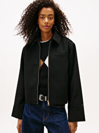Kadın TJW Zip Front Wool Ceket