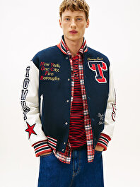 Erkek Tjm Varsity Badge Ceket