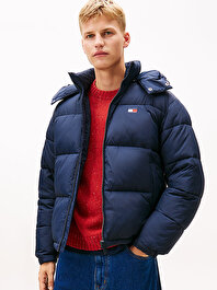 Erkek Tjm Hooded Flag Puffer Mont