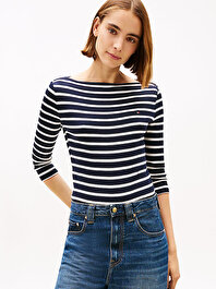 Kadın New Cody Slim Boat Neck T-shirt