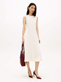 Kadın Gold Button Mix Elbise