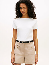 Kadın Gold Button Long T-shirt