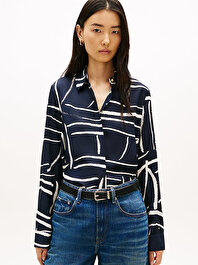 Kadın Twill Button Gömlek