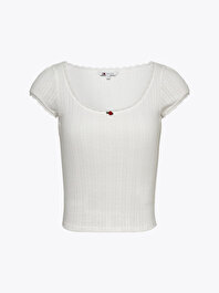 Kadın Tjw Slim Sh Pointell T-Shirt