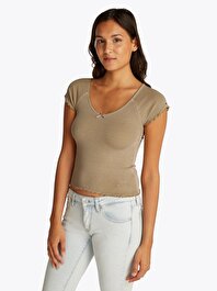 Kadın Tjw Slim Vneck T-Shirt