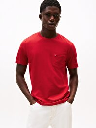 Erkek Essential Solid Pocket T-Shirt